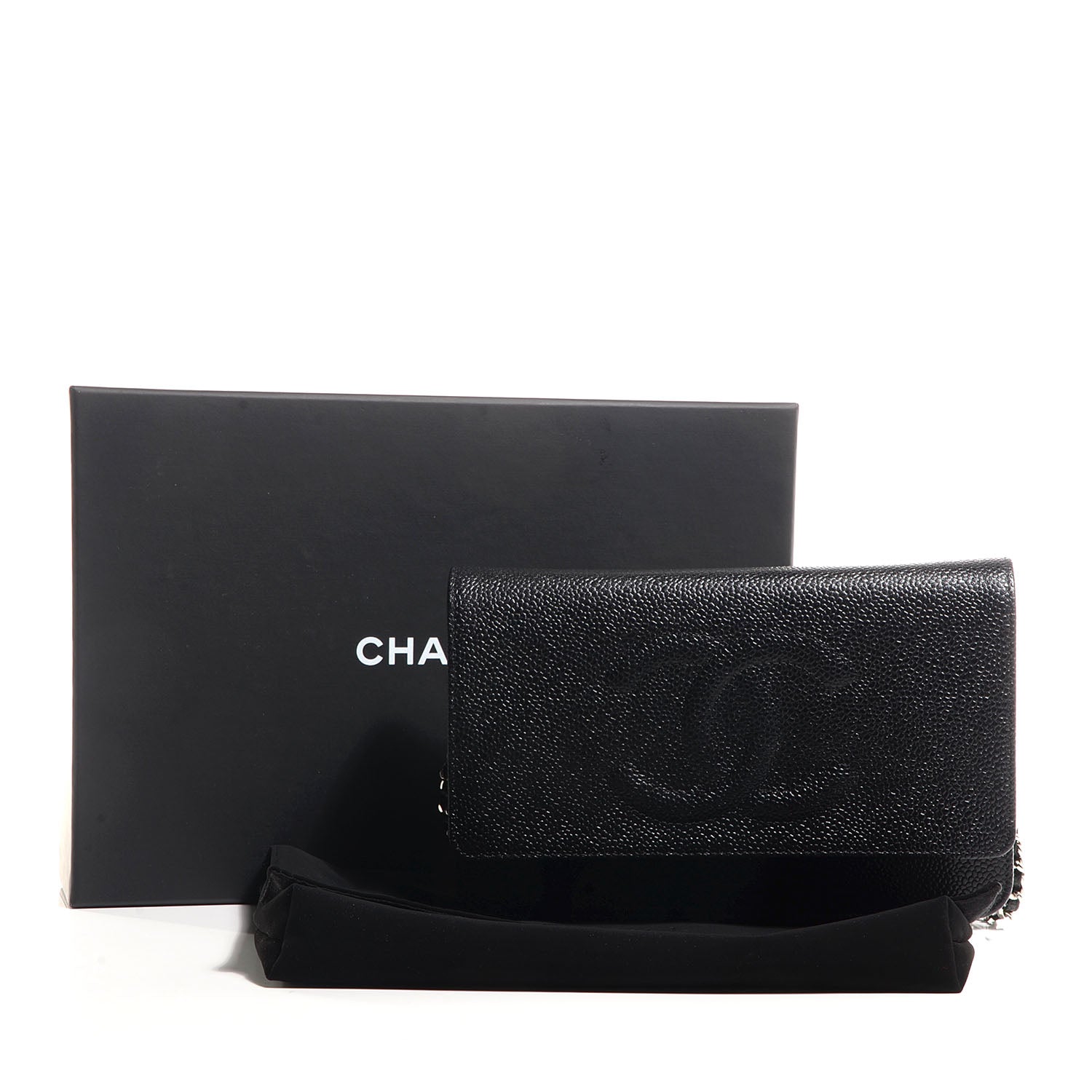Chanel Caviar Timeless CC Wallet on Chain WOC Black 9 of 9