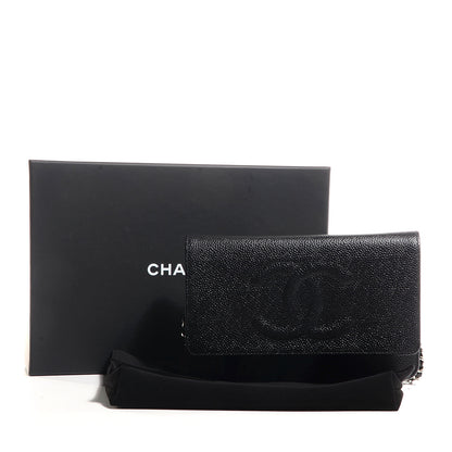 Chanel Caviar Timeless CC Wallet on Chain WOC Black 9 of 9