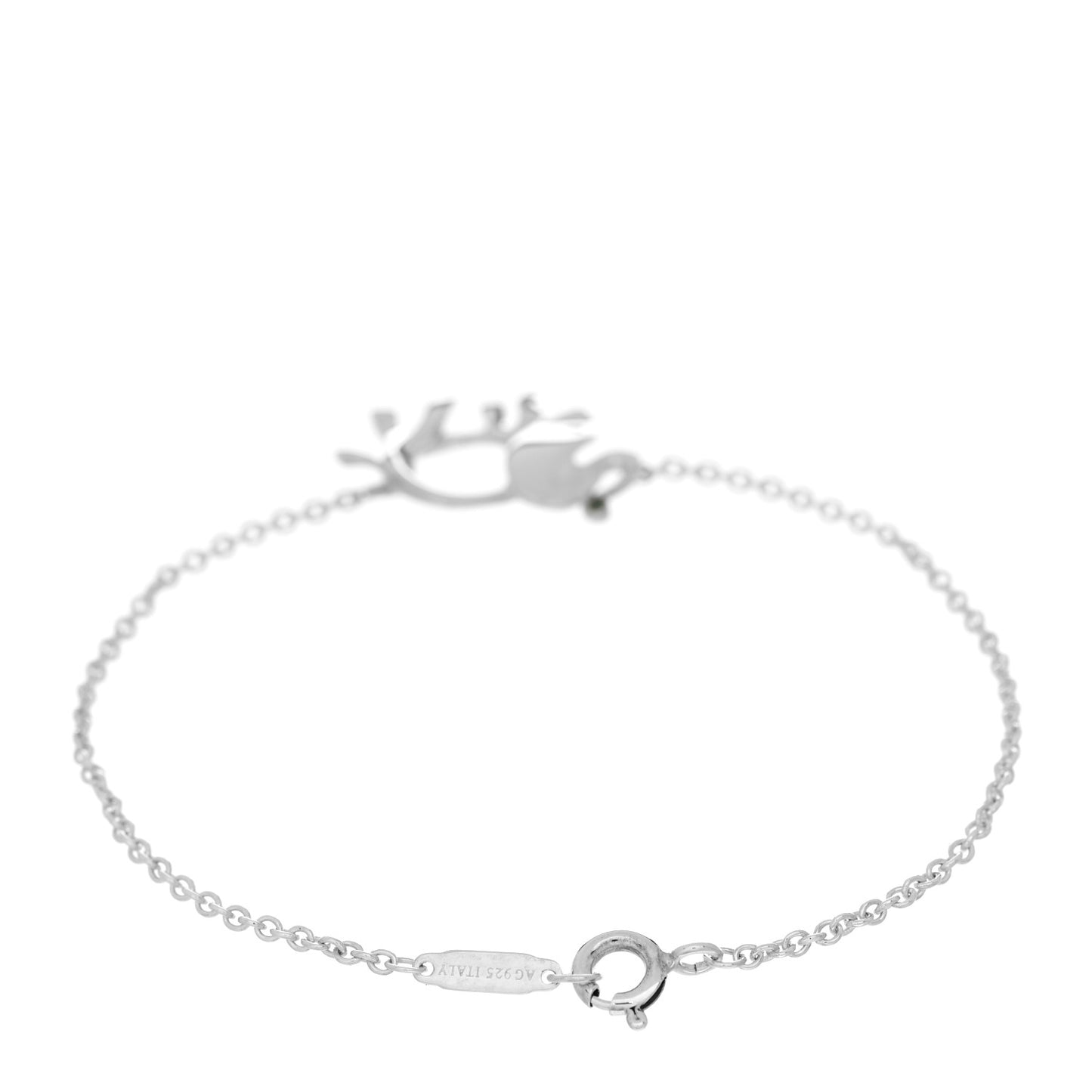 Sterling Silver Tsavorite Save the Wild Elephant Bracelet