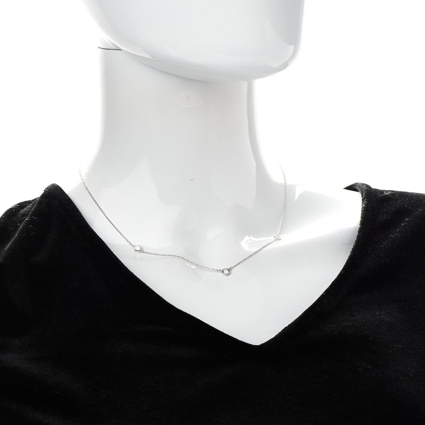 Platinum Diamond 3 Station Diamonds by the Yard Necklace