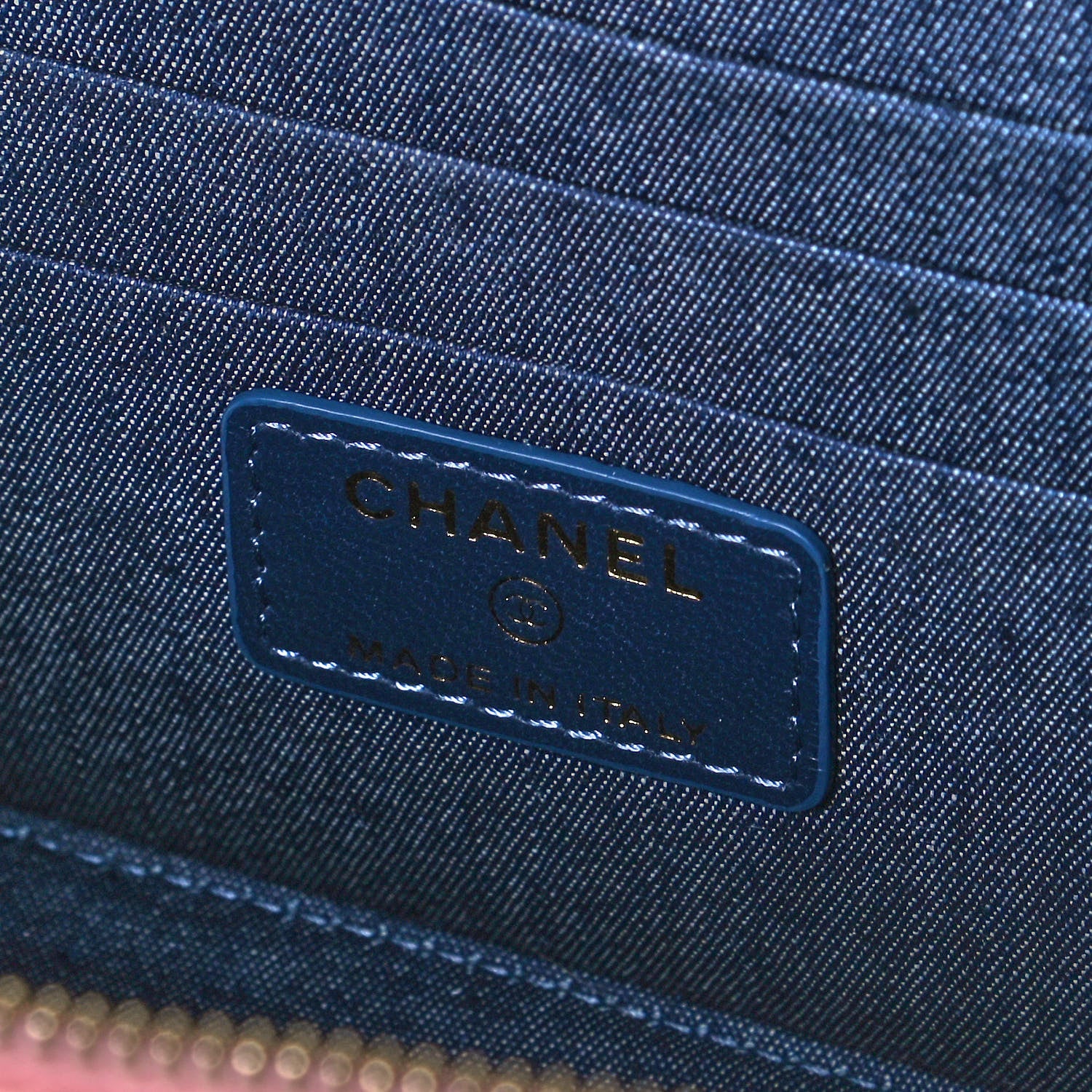 Chanel Lambskin Resin Elegant Chain Vanity Case Pink 8 of 9