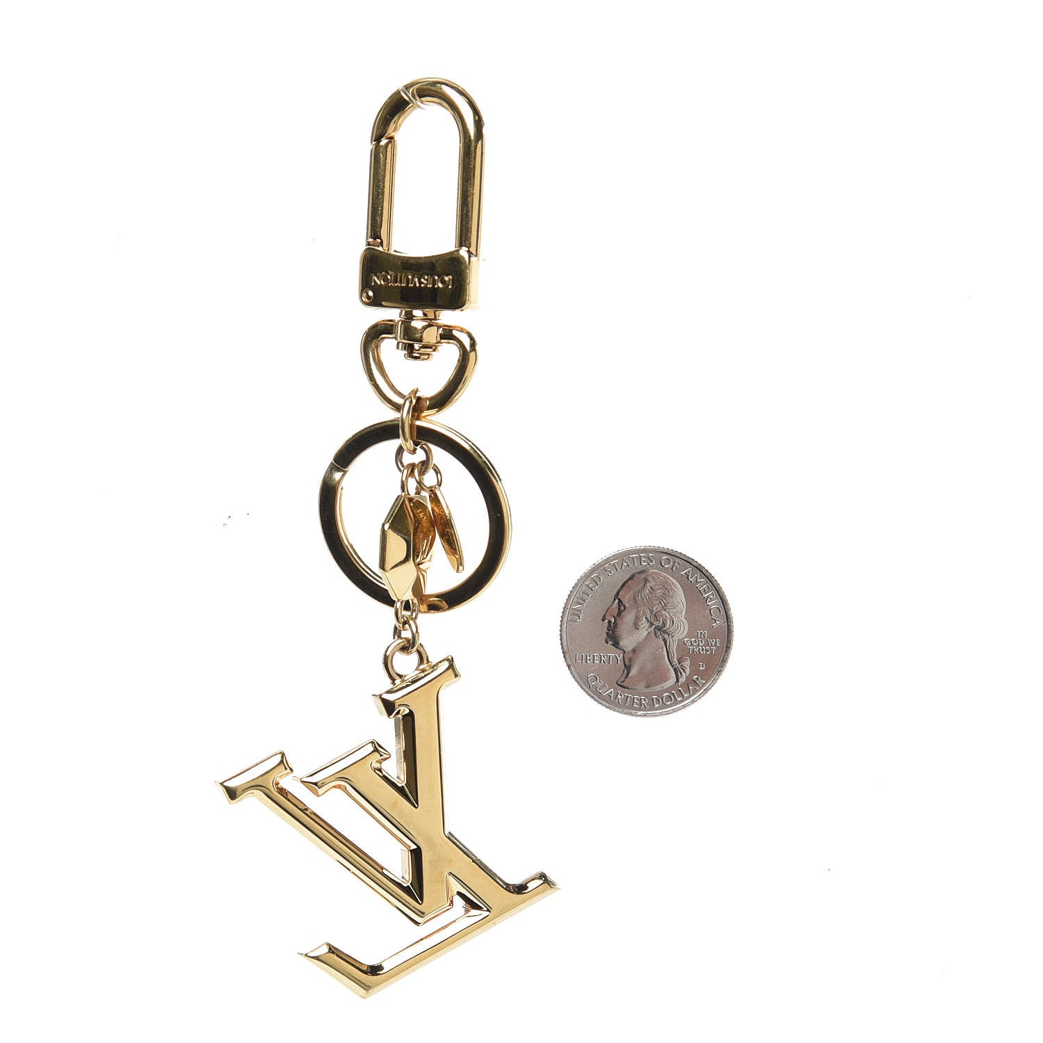 Louis Vuitton LV Facettes Bag Charm Key Holder Gold 2 of 3