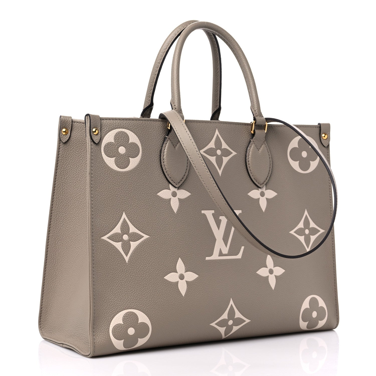 Louis Vuitton Empreinte Monogram Giant Onthego MM Tourterelle Creme 3 of 12