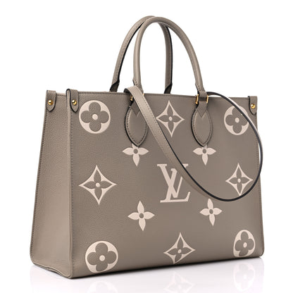 Louis Vuitton Empreinte Monogram Giant Onthego MM Tourterelle Creme 3 of 12