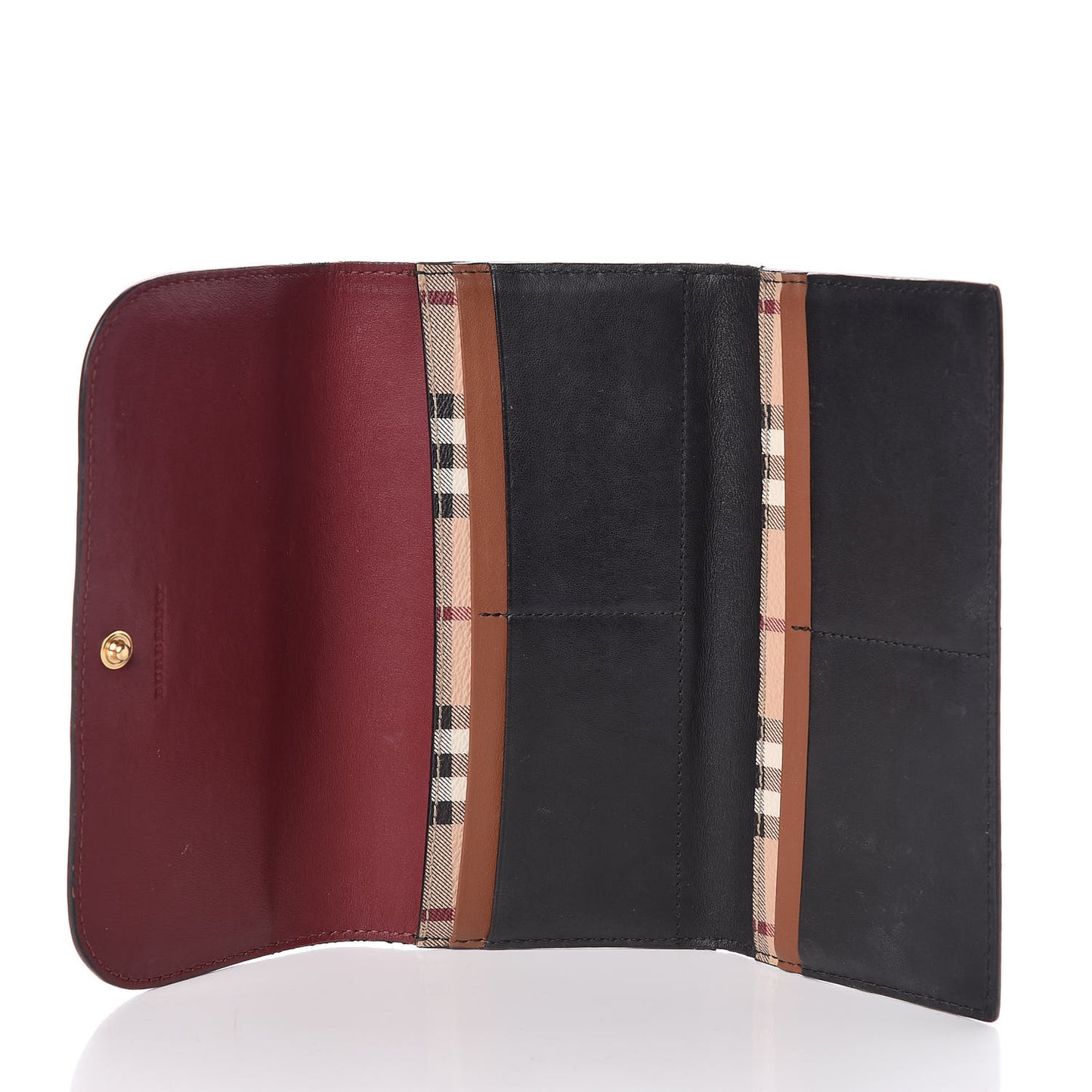 Grainy Calfskin Tri-Fold Wallet Tan