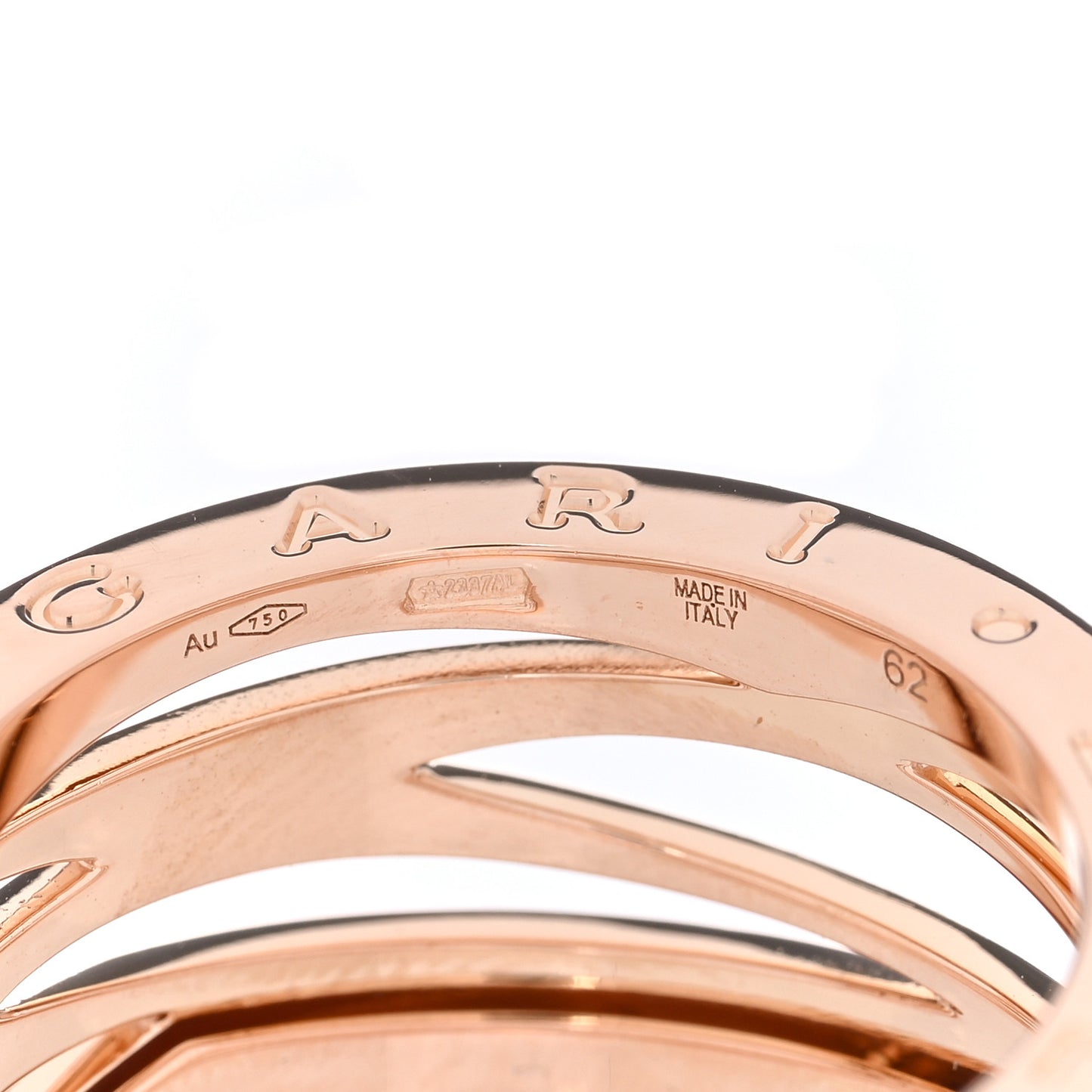 18K Rose Gold B.Zero1 Legend Four-Band Ring 62 10