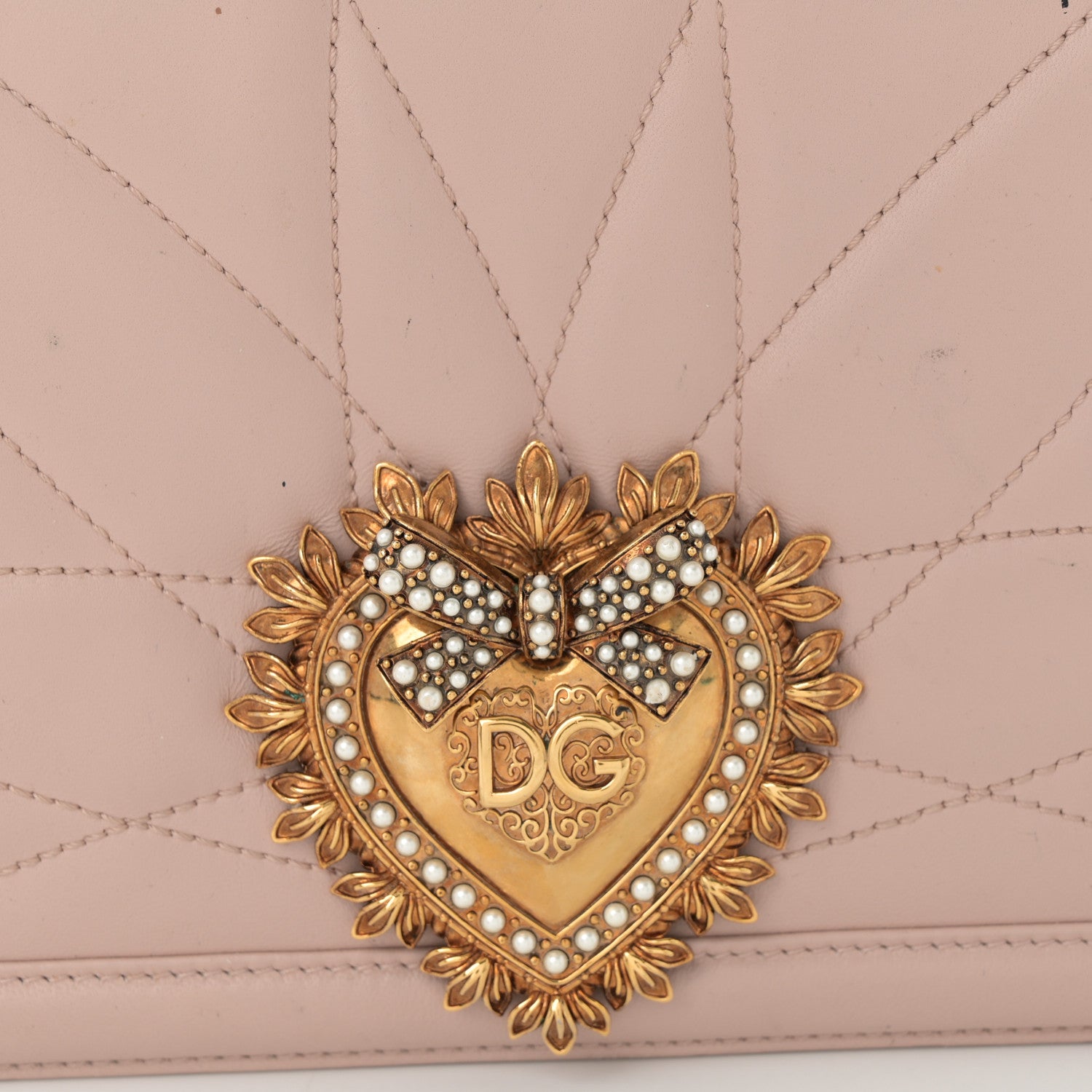 Dolce & Gabbana Calfskin Large Devotion Crossbody Bag Cipria 8 of 14