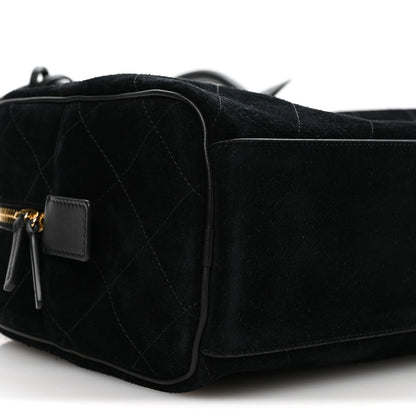 Chanel Suede Calfskin Large Perfect Bowling Bag Black 9 of 11