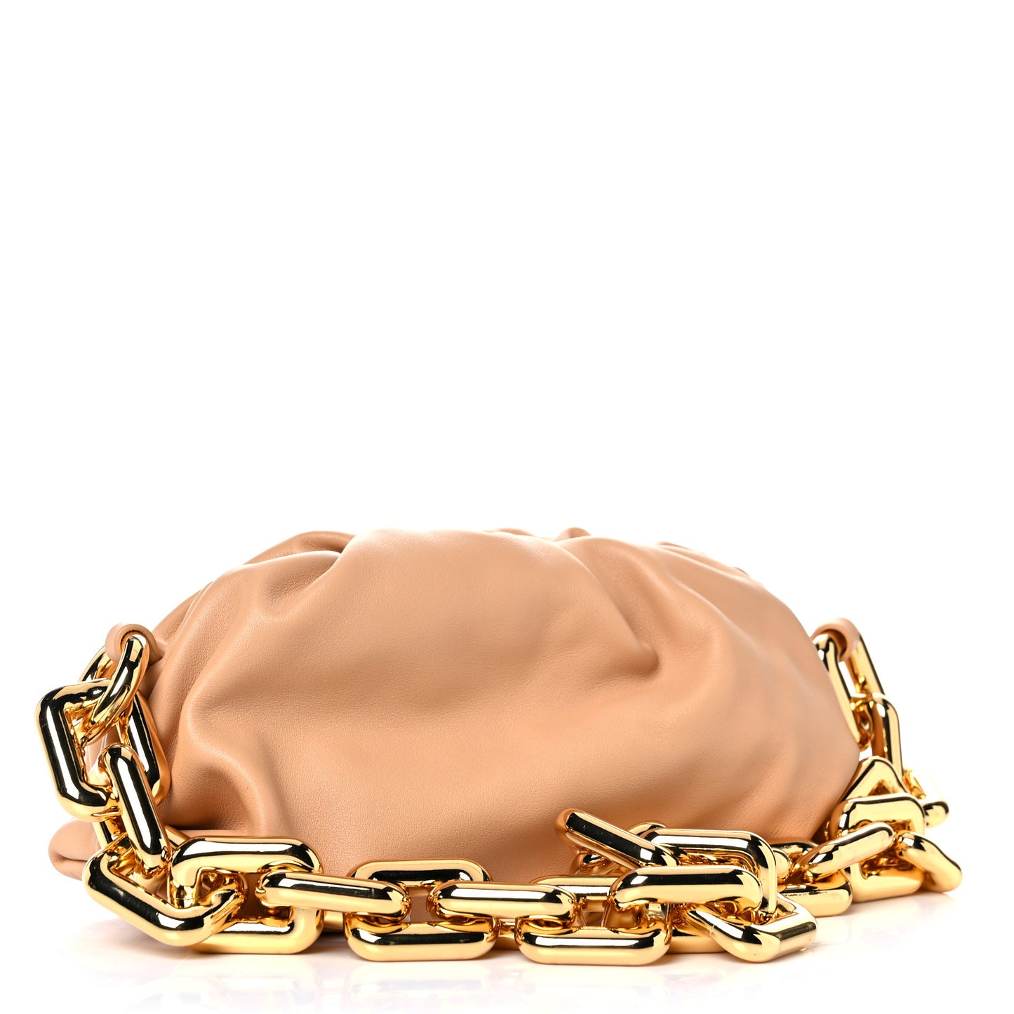 Calfskin Teen Chain Pouch Almond