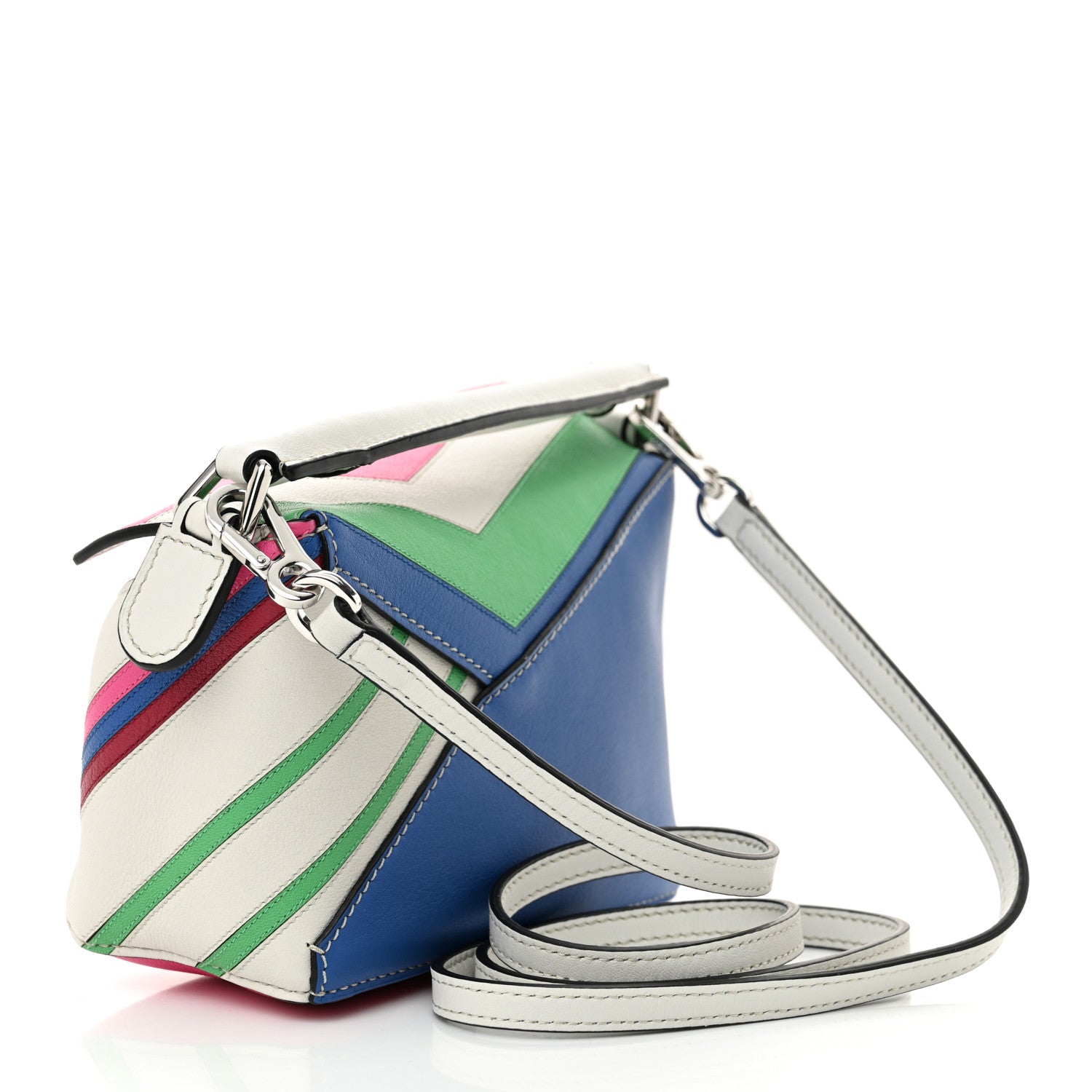 Loewe Calfskin Mini Puzzle Edge Bag Grey Multicolor 3 of 9
