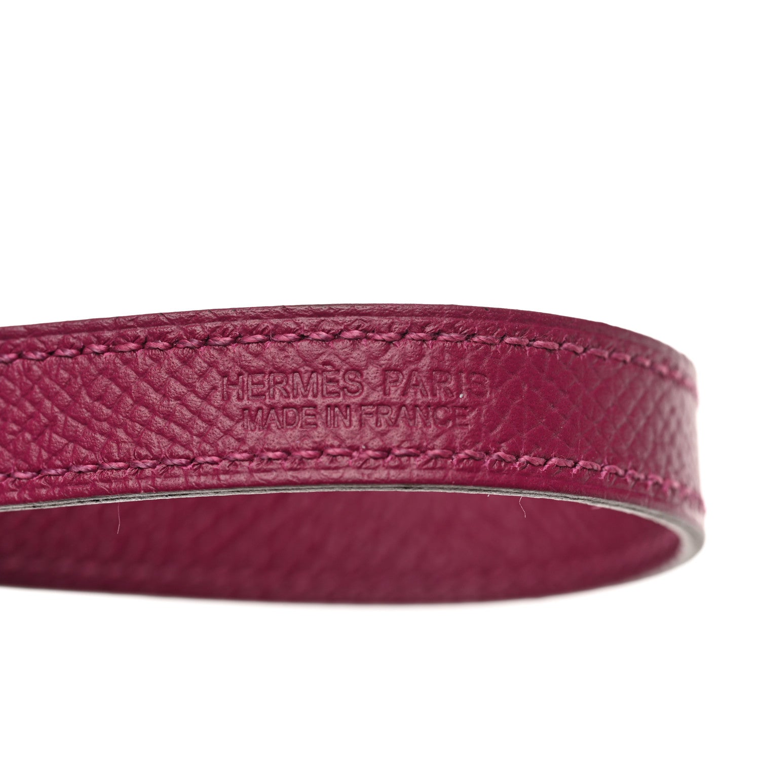 Hermes Epsom Baby Pavane Double Tour Bracelet Magenta 4 of 6