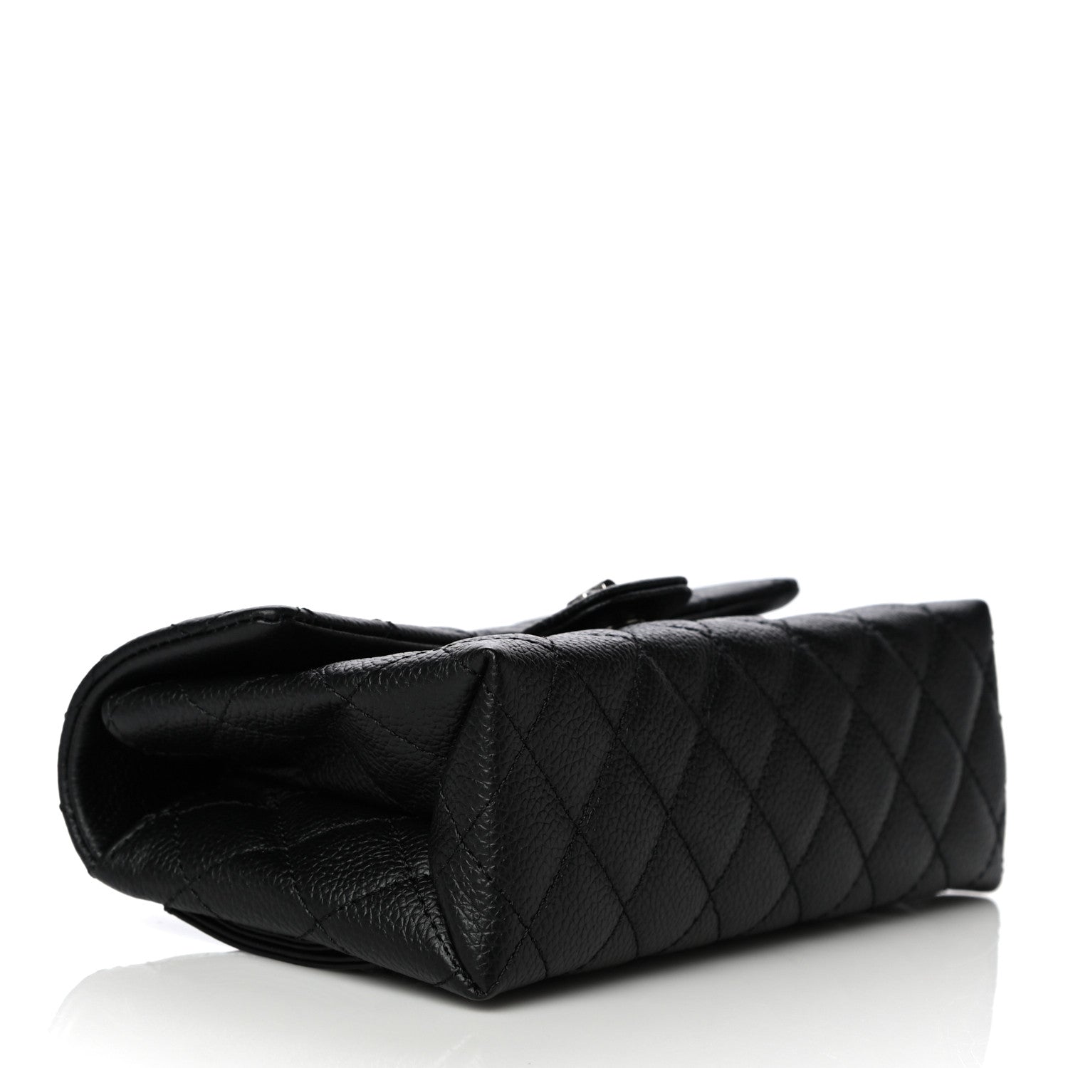 Chanel Grained Calfskin Quilted 2.55 Reissue Flap Belt Bag Clutch Black 4 of 14