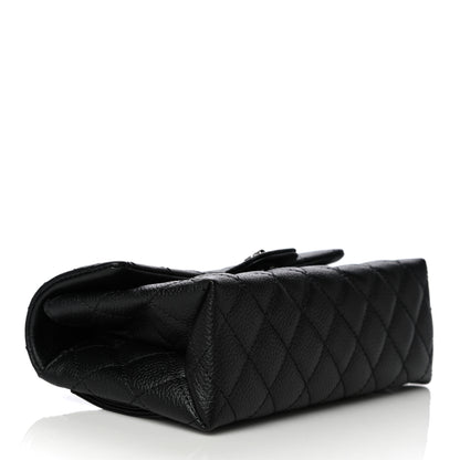 Chanel Grained Calfskin Quilted 2.55 Reissue Flap Belt Bag Clutch Black 4 of 14