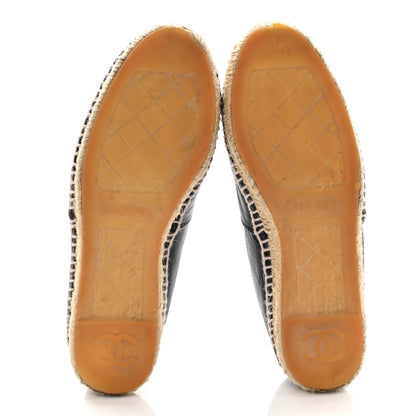 Chanel Lambskin CC Espadrilles 36 Black 5 of 9