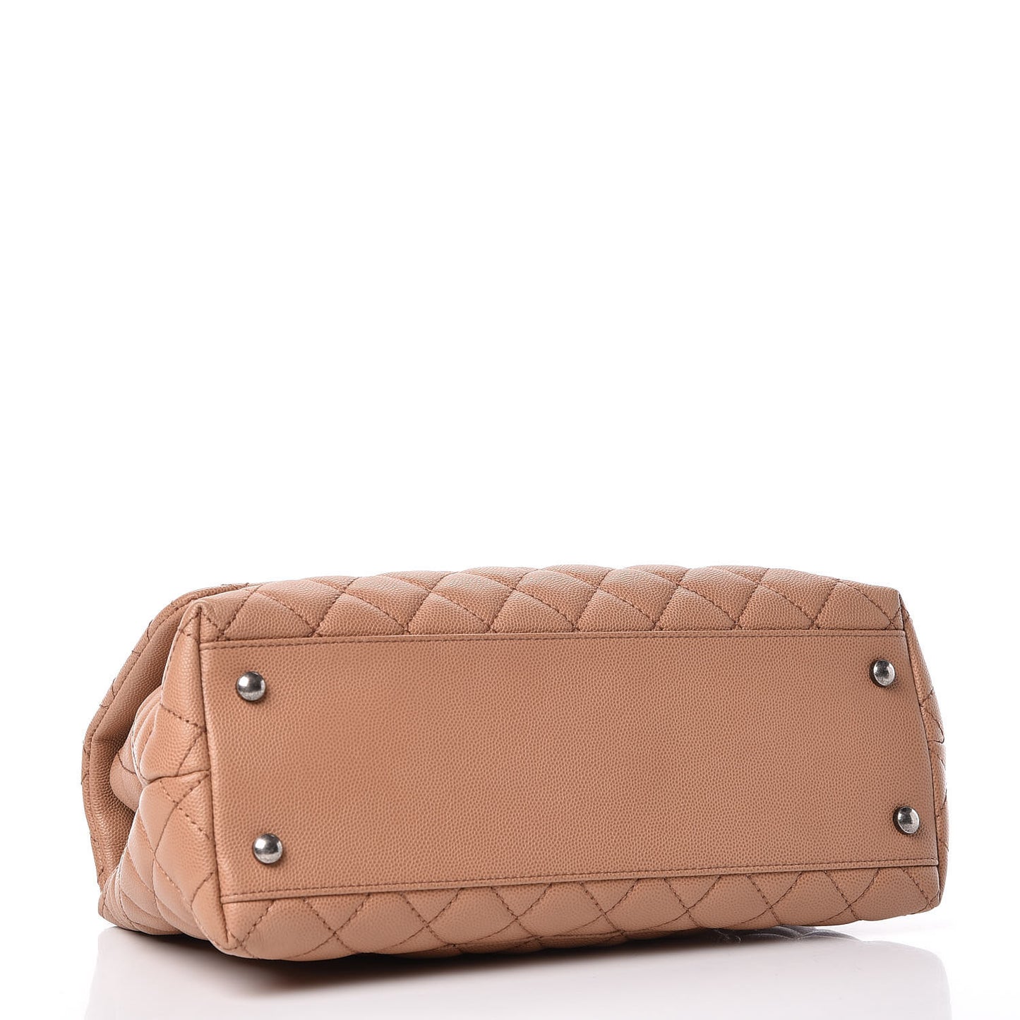 Caviar Quilted Small Coco Handle Flap Camel