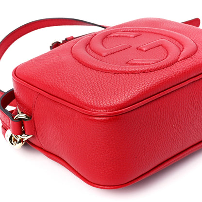 Gucci Pebbled Calfskin Small Soho Disco Bag Vibrant Red 11 of 12
