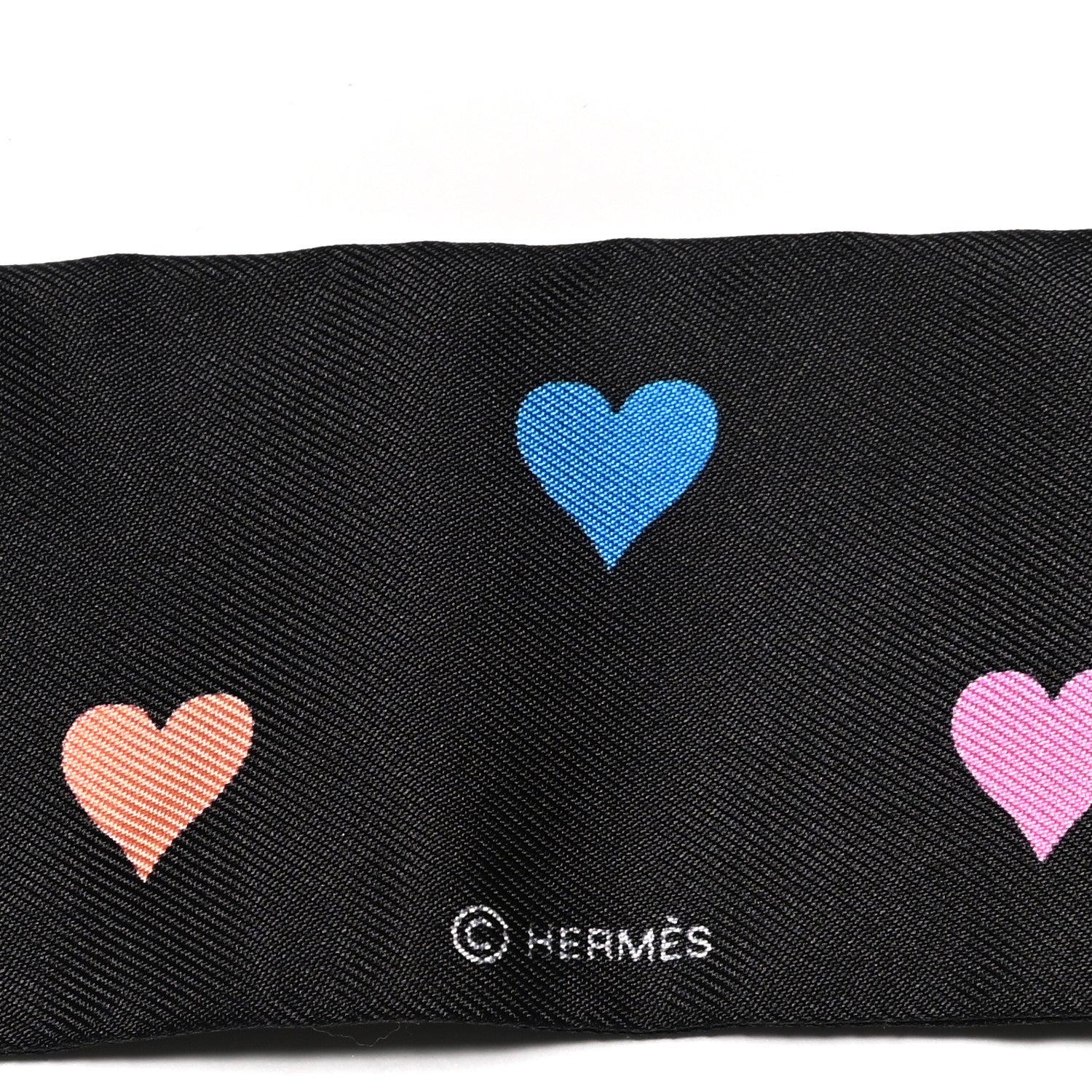 Hermes Silk Tea Time Twilly Black Rouge Multicolor 3 of 4