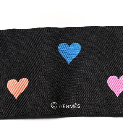 Hermes Silk Tea Time Twilly Black Rouge Multicolor 3 of 4