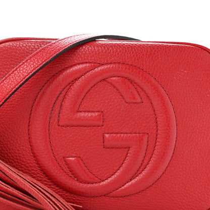 Gucci Pebbled Calfskin Small Soho Disco Bag Tabasco Red 8 of 12