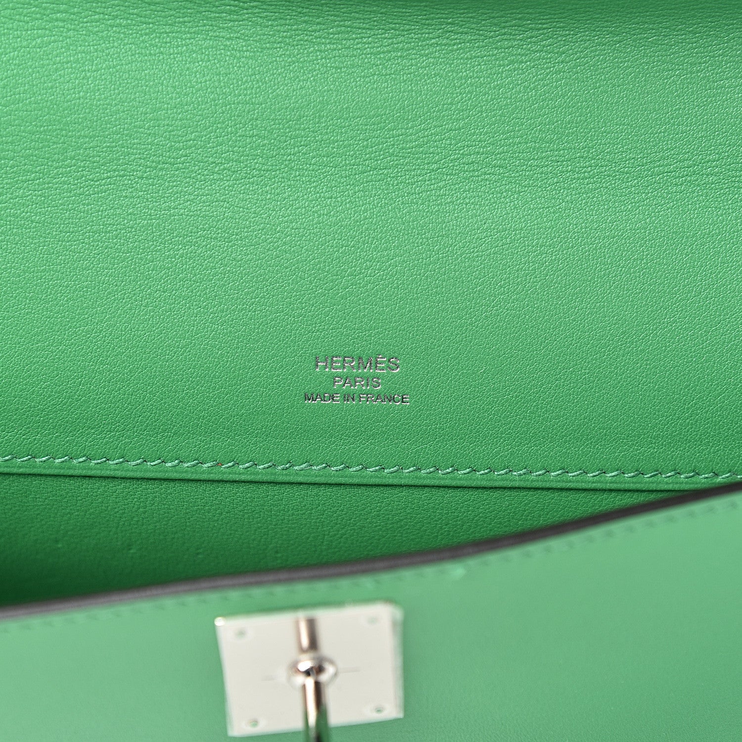 Hermes Swift Kelly Cut Clutch Pochette Bambou 5 of 9