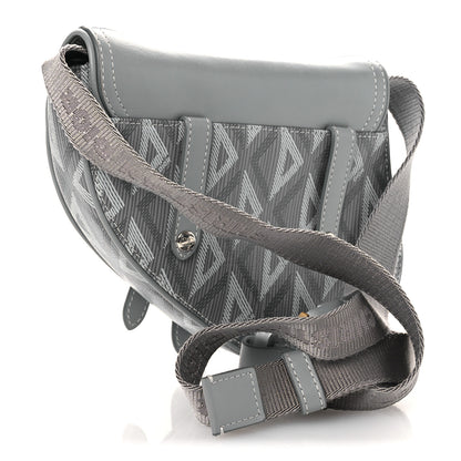 Christian Dior Coated Canvas CD Diamond Mens Mini Saddle Bag Grey 2 of 10
