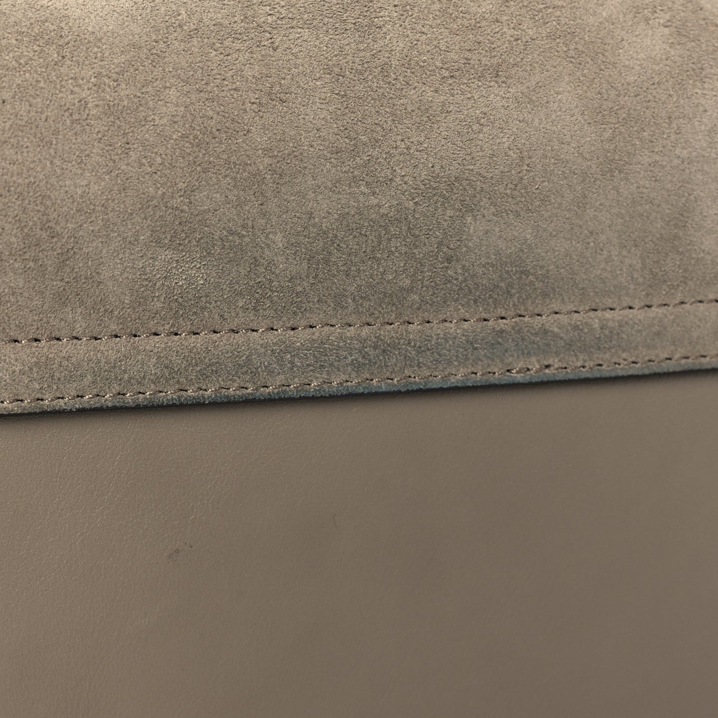 Suede Calfskin Small Faye Shoulder Bag Motty Grey