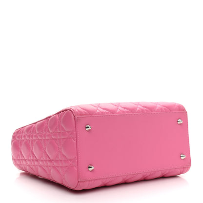 Christian Dior Lambskin Cannage Medium Lady Dior Pink 3 of 10