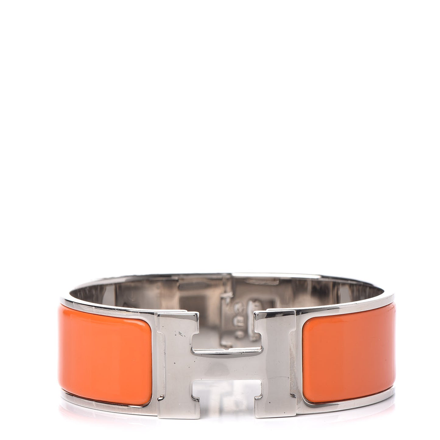 Enamel Wide Clic Clac H Bracelet GM Orange