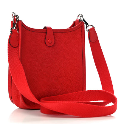 Hermes Taurillon Clemence Evelyne TPM Rouge Tomate 3 of 10