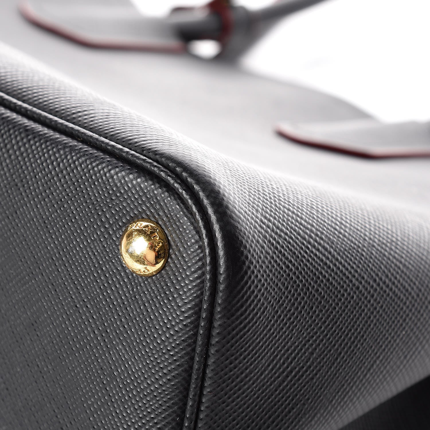 Prada Saffiano Cuir Large Double Bag Black Fuoco 21 of 23