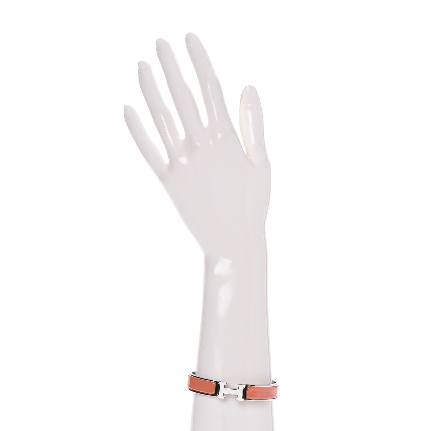 Hermes Enamel Clic Clac H Bracelet GM Mango White 2 of 4