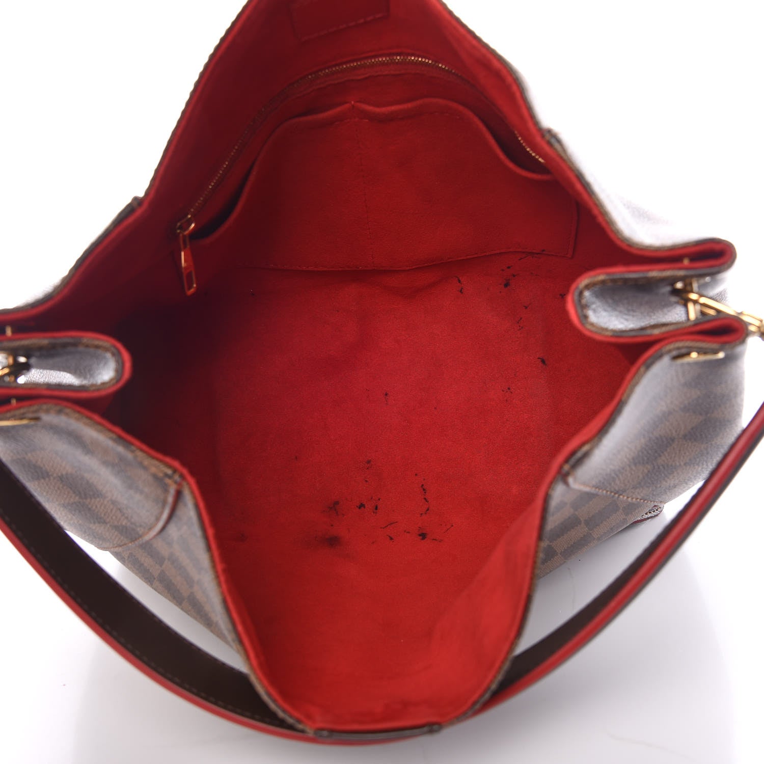 Louis Vuitton Damier Ebene Caissa Hobo Cherry 7 of 17
