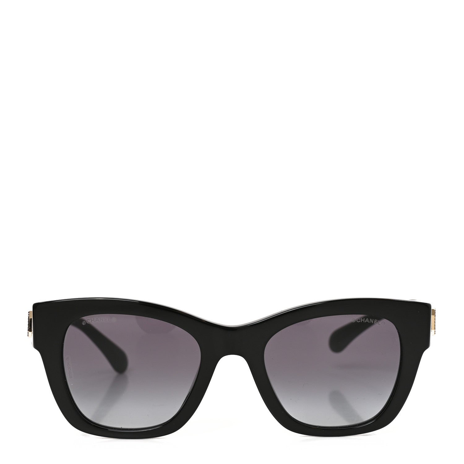 Chanel Acetate Square CC Sunglasses 5478-A Black 2 of 7