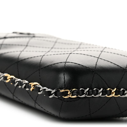 Chanel Lambskin Quilted Chain Around Phone Holder Black 9 of 10