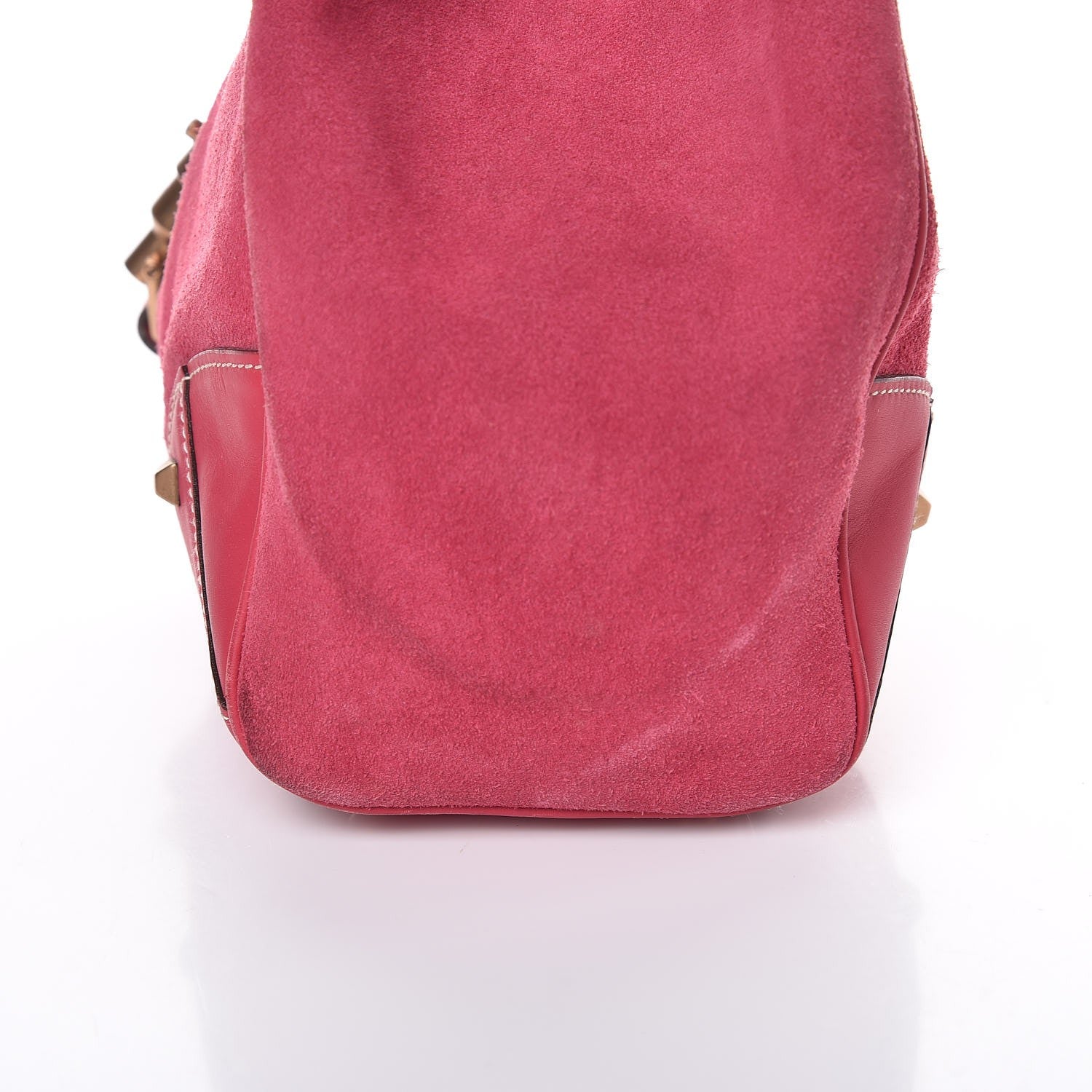 Gucci Suede Monogram Large Bardot Pink 14 of 25
