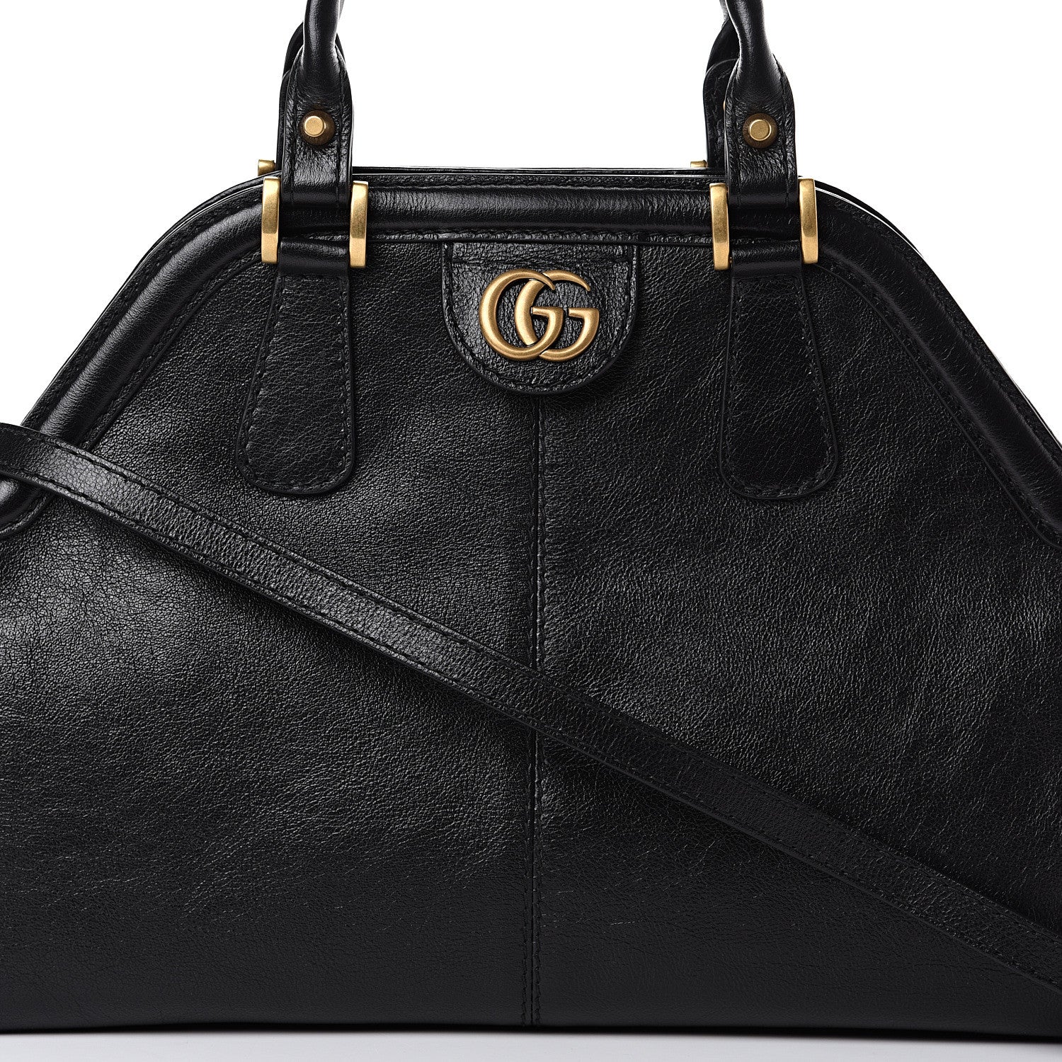 Gucci Calfskin Medium Re(Belle) Top Handle Bag Black 7 of 9