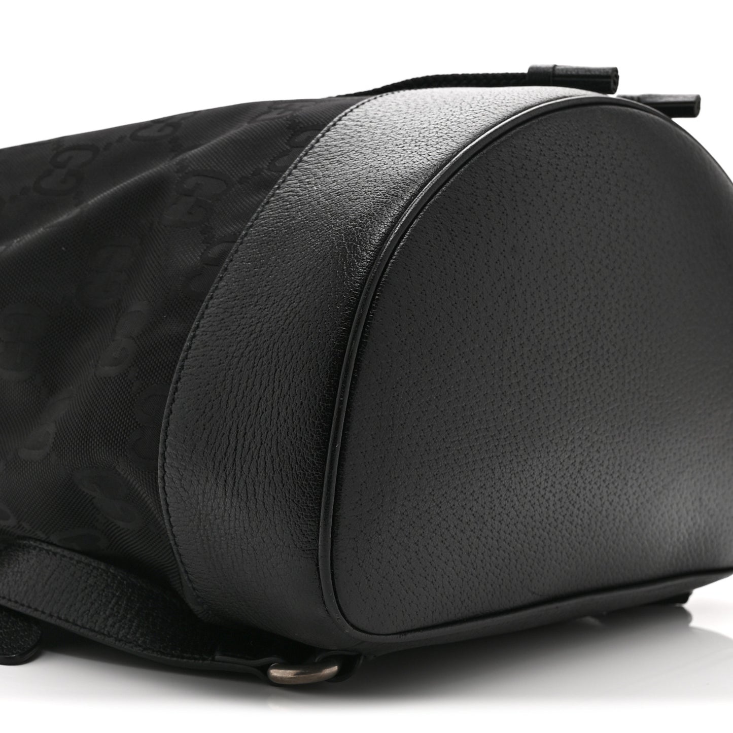 Econyl Nylon Monogram Off The Grid Drawstring Bucket Backpack Black