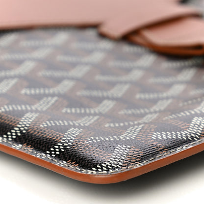 Goyard Goyardine Commando Envelope 2 Flat Large Pouch Black Gold 5 of 14