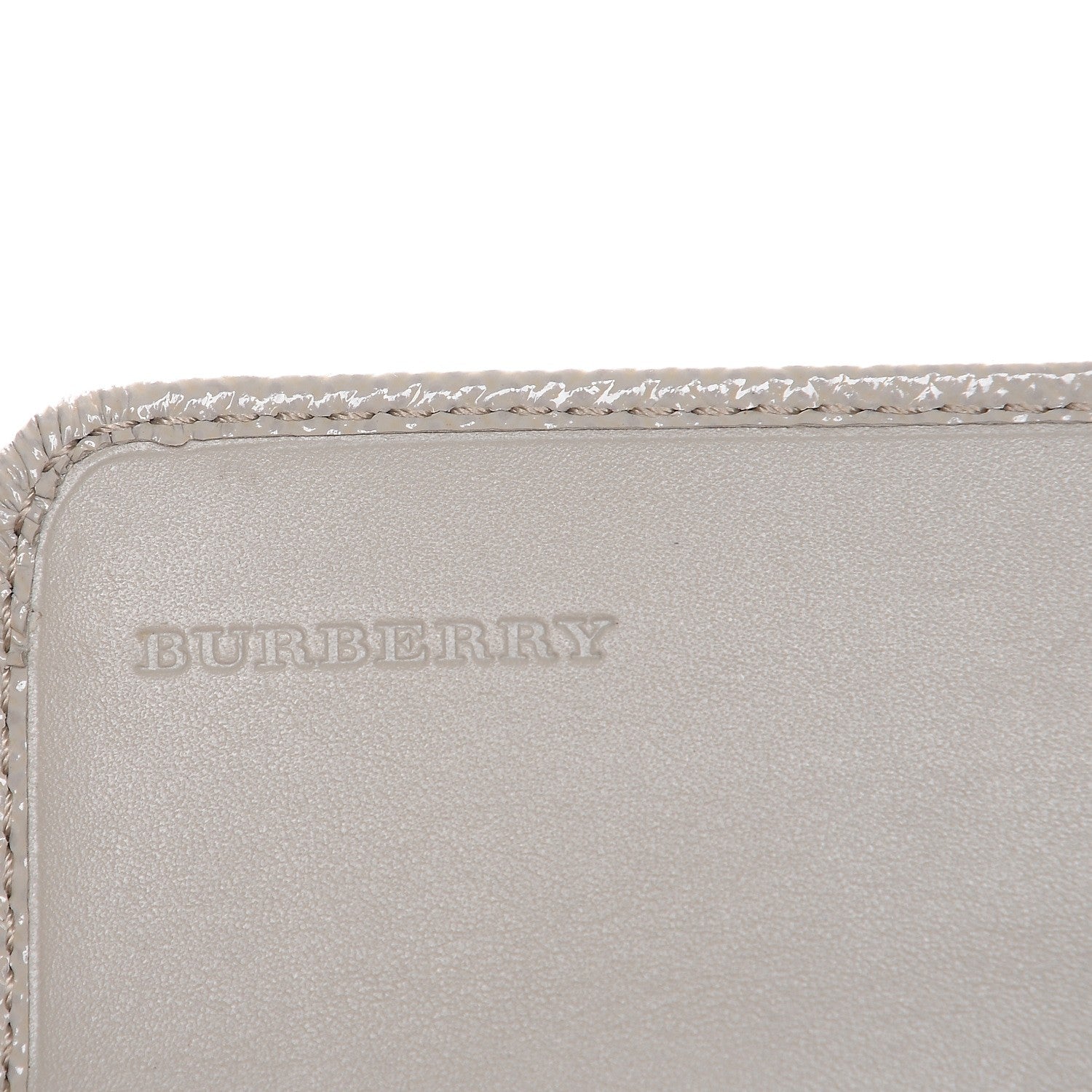 Burberry Patent Penrose Continental Wallet Pale Grey 6 of 9