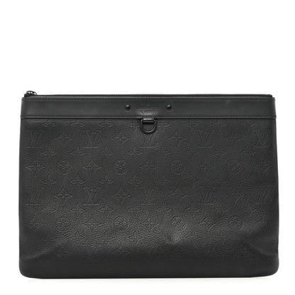 Louis Vuitton Calfskin Monogram Shadow Discovery Pochette Black 1 of 9