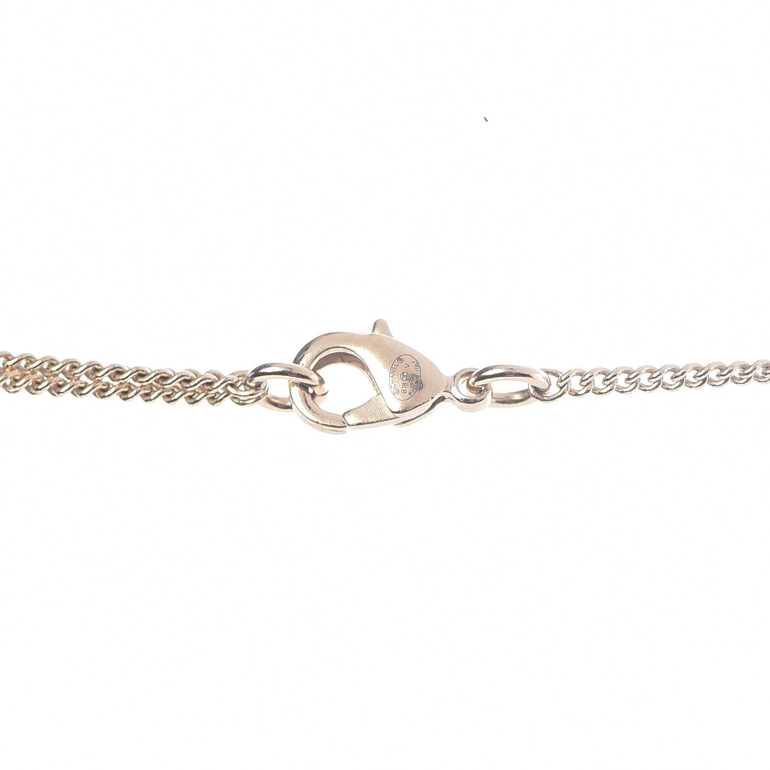 Chanel Baguette Crystal Quilted CC Pendant Necklace Gold 5 of 7