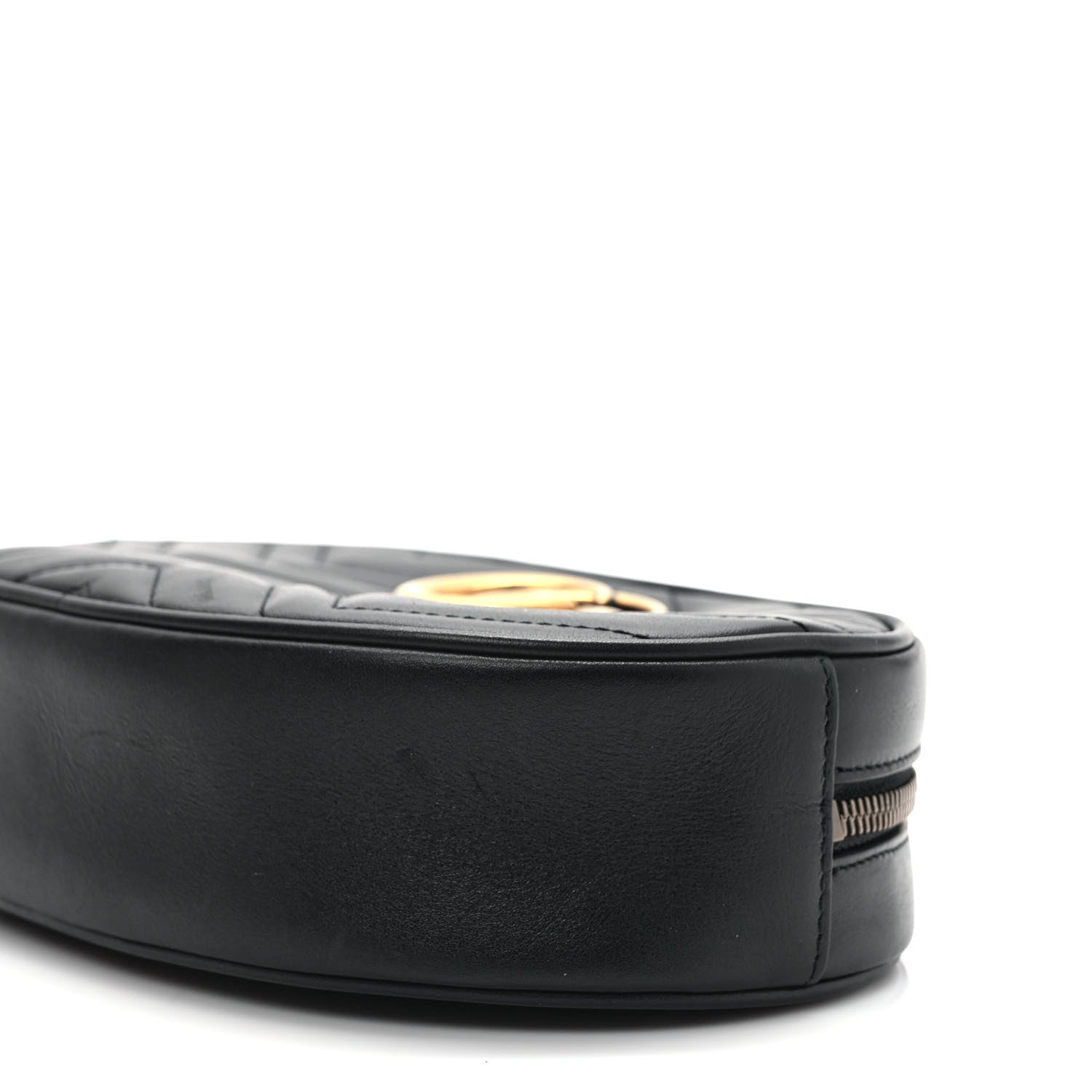 Gucci Calfskin Matelasse GG Marmont Belt Bag 75 30 Black 8 of 8