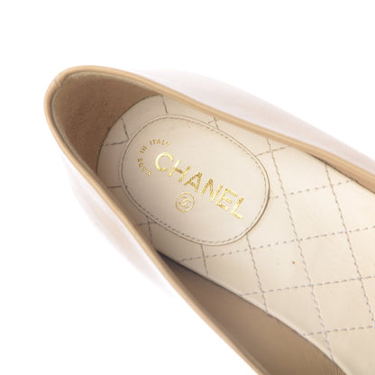 Chanel Lambskin Camellia Pumps 38 Beige 8 of 14