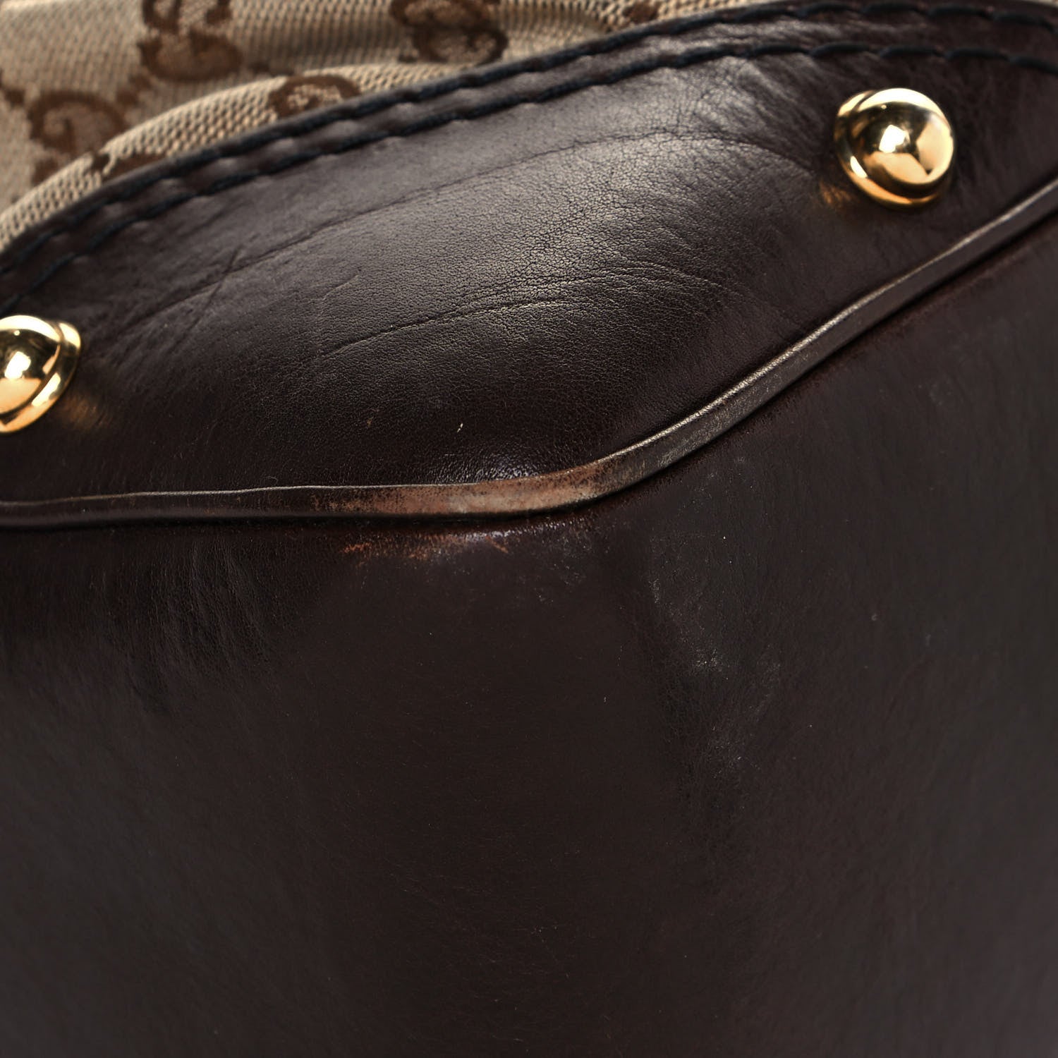Gucci Monogram Medium Jockey Hobo Dark Brown 11 of 12