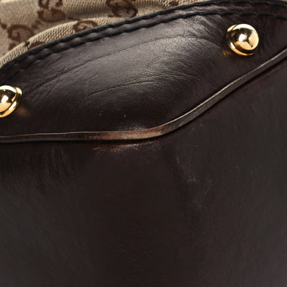 Gucci Monogram Medium Jockey Hobo Dark Brown 11 of 12