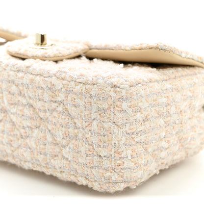 Chanel Tweed Quilted Mini Rectangular Flap Off White 10 of 10
