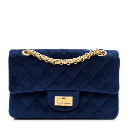 Chanel Velvet Quilted Mini 2.55 Reissue Flap Blue 1 of 10