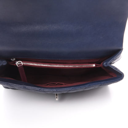 Chanel Caviar Quilted Medium Coco Handle Flap Navy Blue 5 of 12