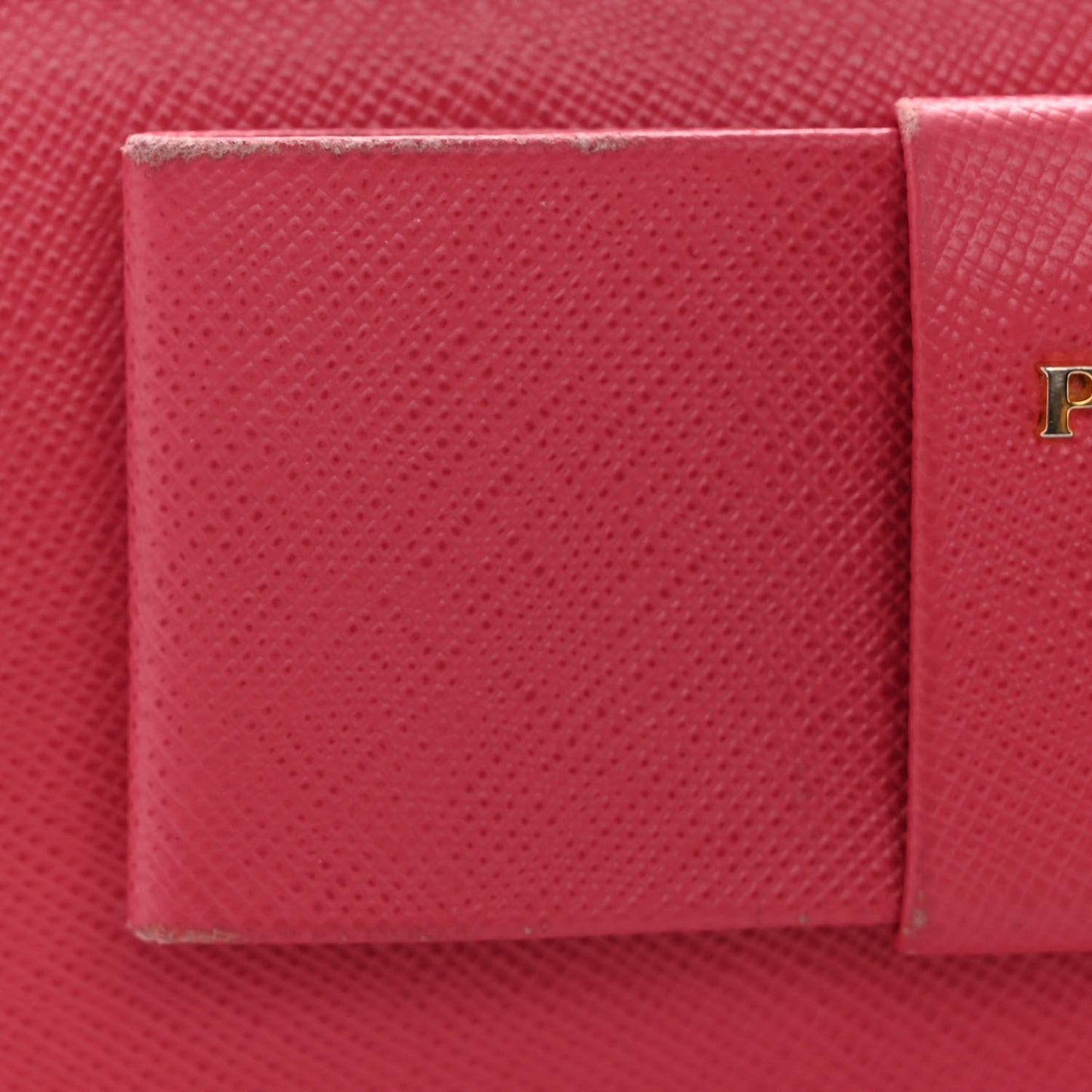 Saffiano Fiocco Bow Zip Around Wallet Peonia