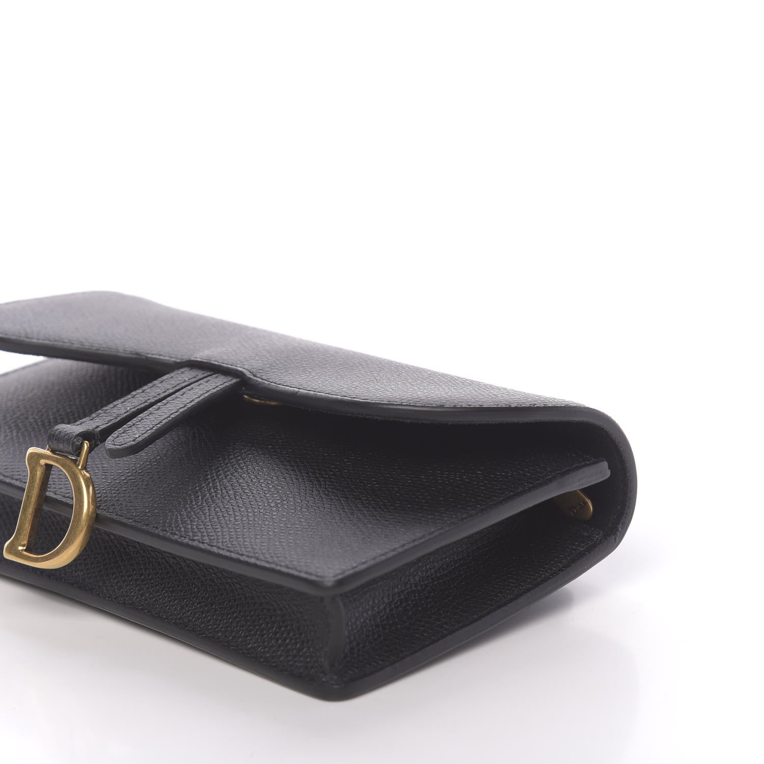 Christian Dior Grained Calfskin Saddle Belt Bag Black 9 of 10